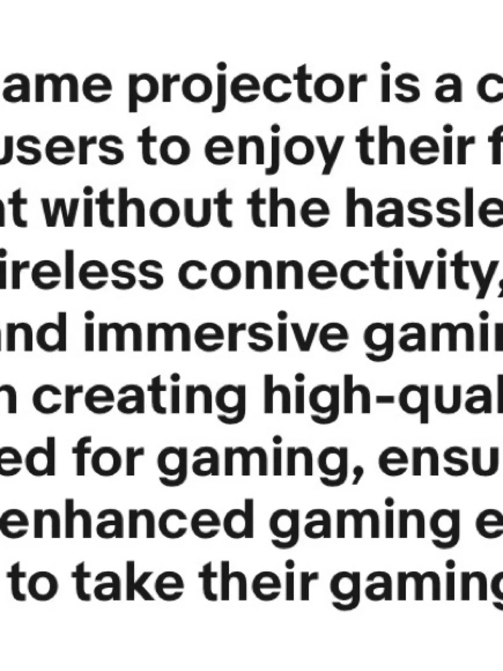 White Wireless Gaming Projector with Dual Controllers. C